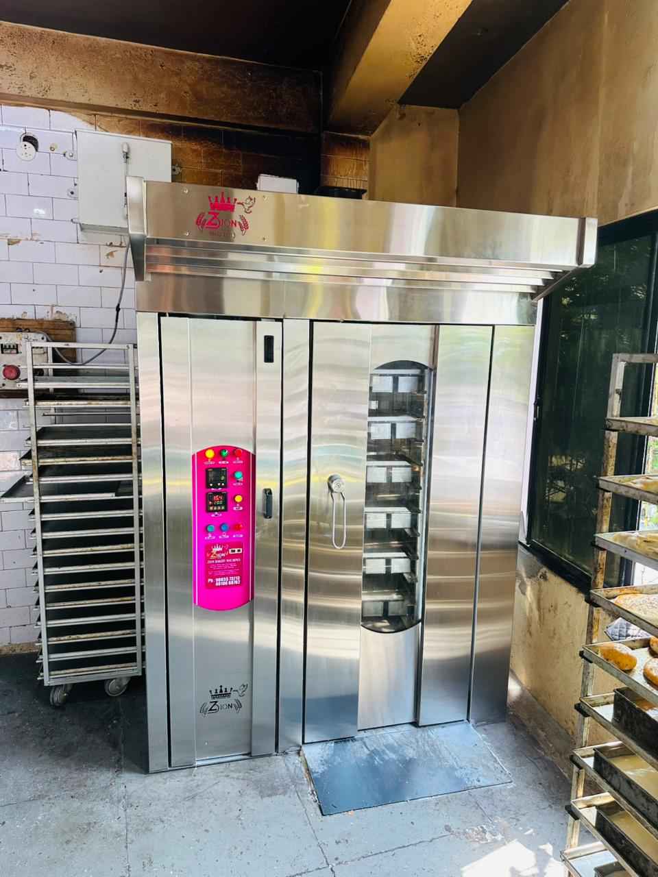 Bread making bakery rotary rack oven image 4