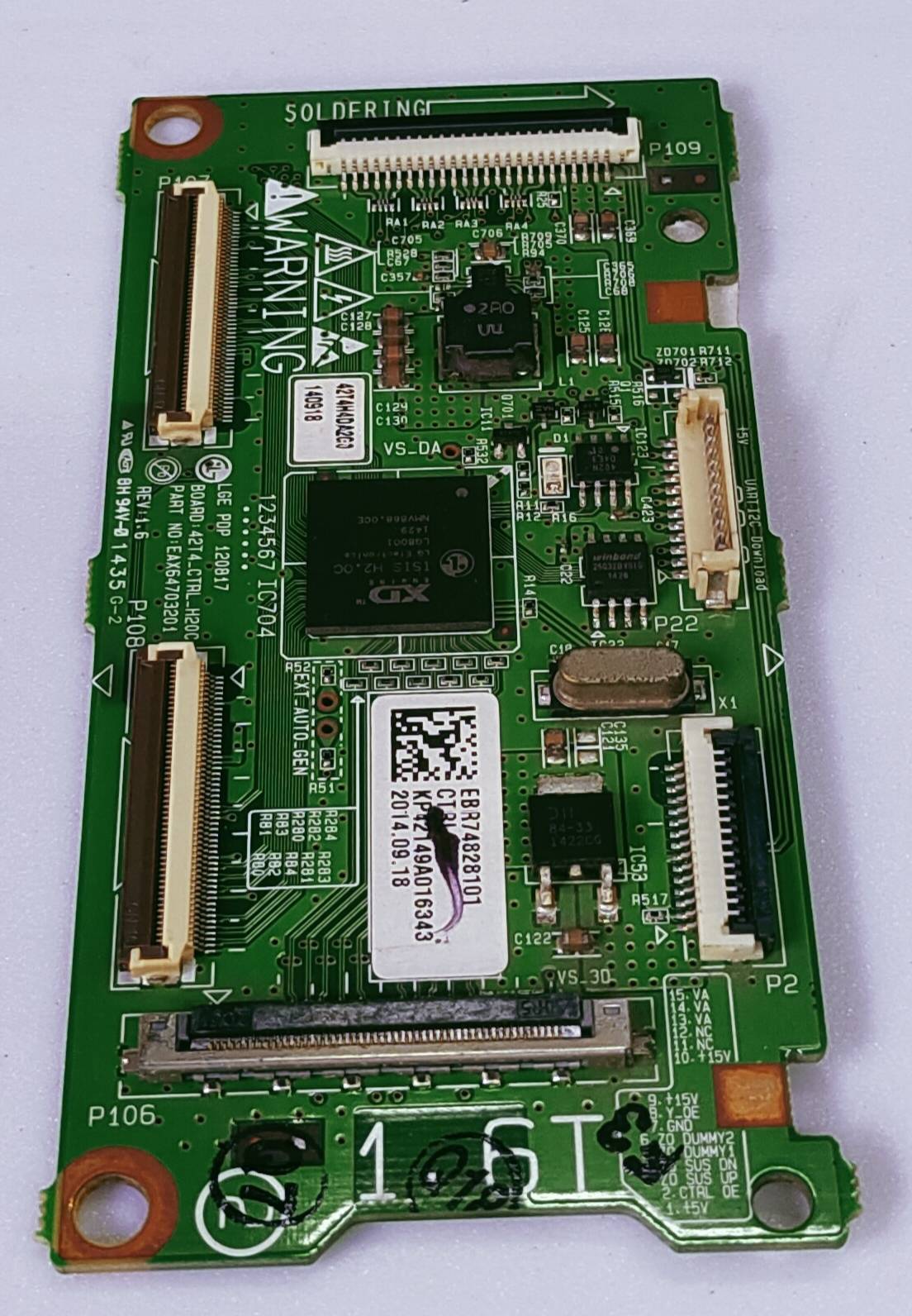 LG Plazma 42PN4500 Logic Baord Part No. EBR 74828101 Ctrl image 3