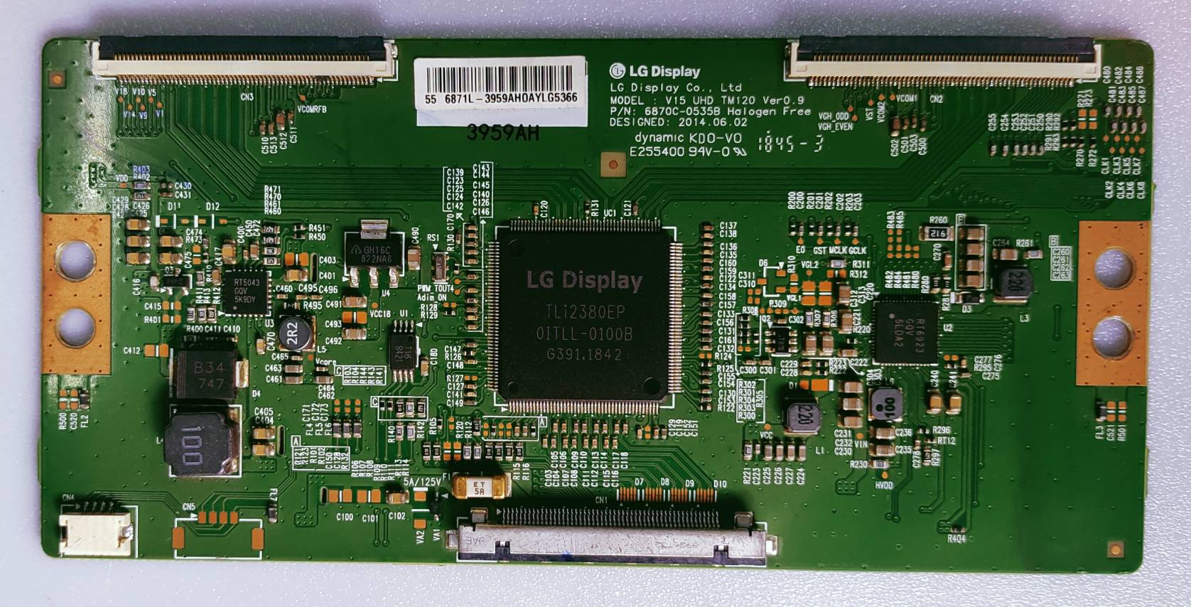 MI L50M5-5XIN LED TV 4K TCON  V15 UHD TM120  Ver 0.9 P/N 6870C-05358  image 5