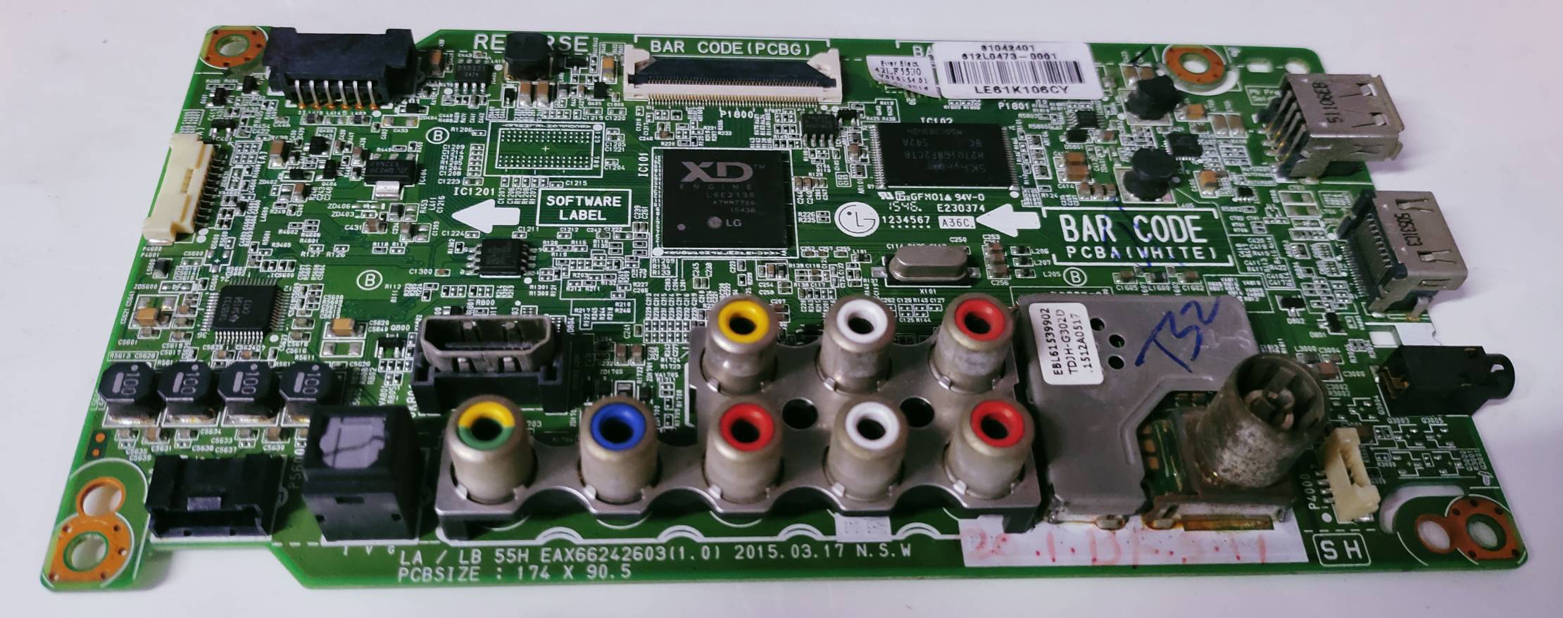 LG 42LF5530-TA LED Full HD TV Motherboard, Main Board, Main PCB image 5