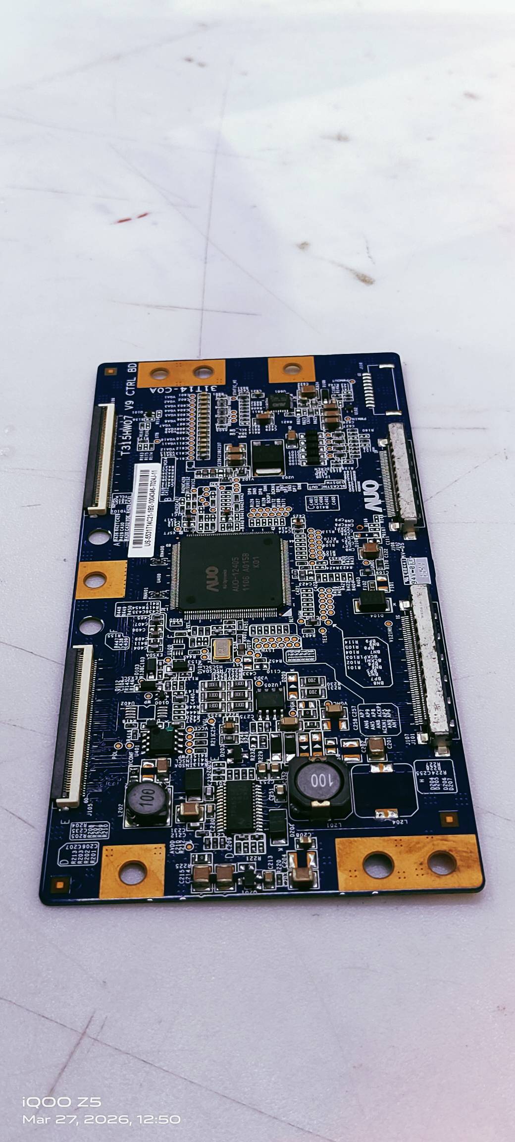AUO TCON T315HW07 V9 CTRL BD 31T14-V04 LED TV PART NO.US-5531T14C21 image 3