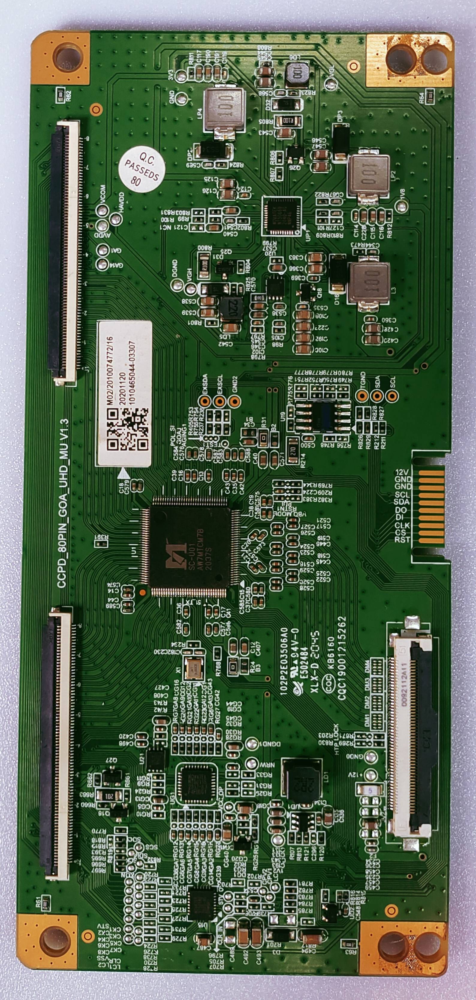 HAIER LE50K6600HQGA LED TV TCON NUMBER CCPD\_80PIN\_GOA\_UHD\_MU V1.3 image 4