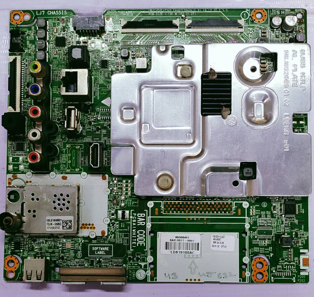 LG 4K SMART 43UJ632T MOTHER BOARD ,#wb 38 image 4