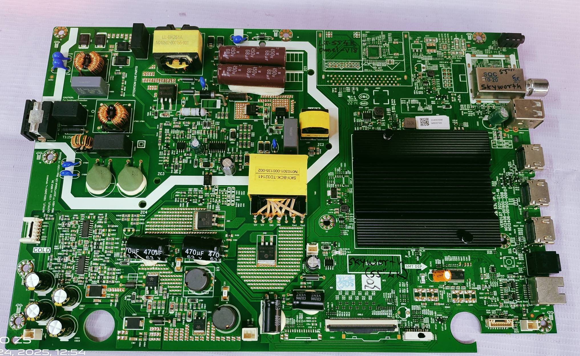 SKYWORTH 4K 55" Android Main Board, Mother Board, #wb28 image 2