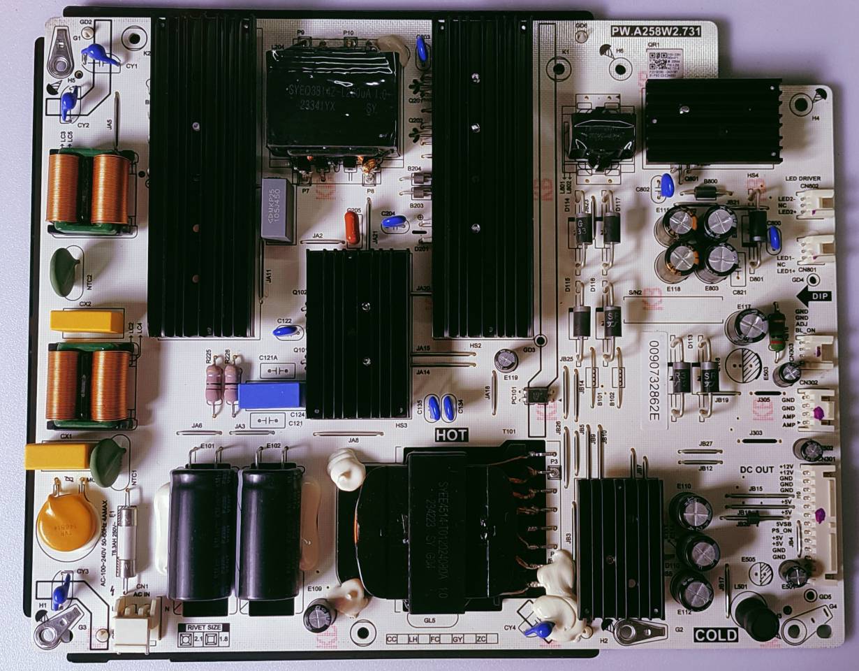 HAIRE 65P7GT 4K GOOGLE TV ANDROID NEW POWER SUPPLY BOARD image 6