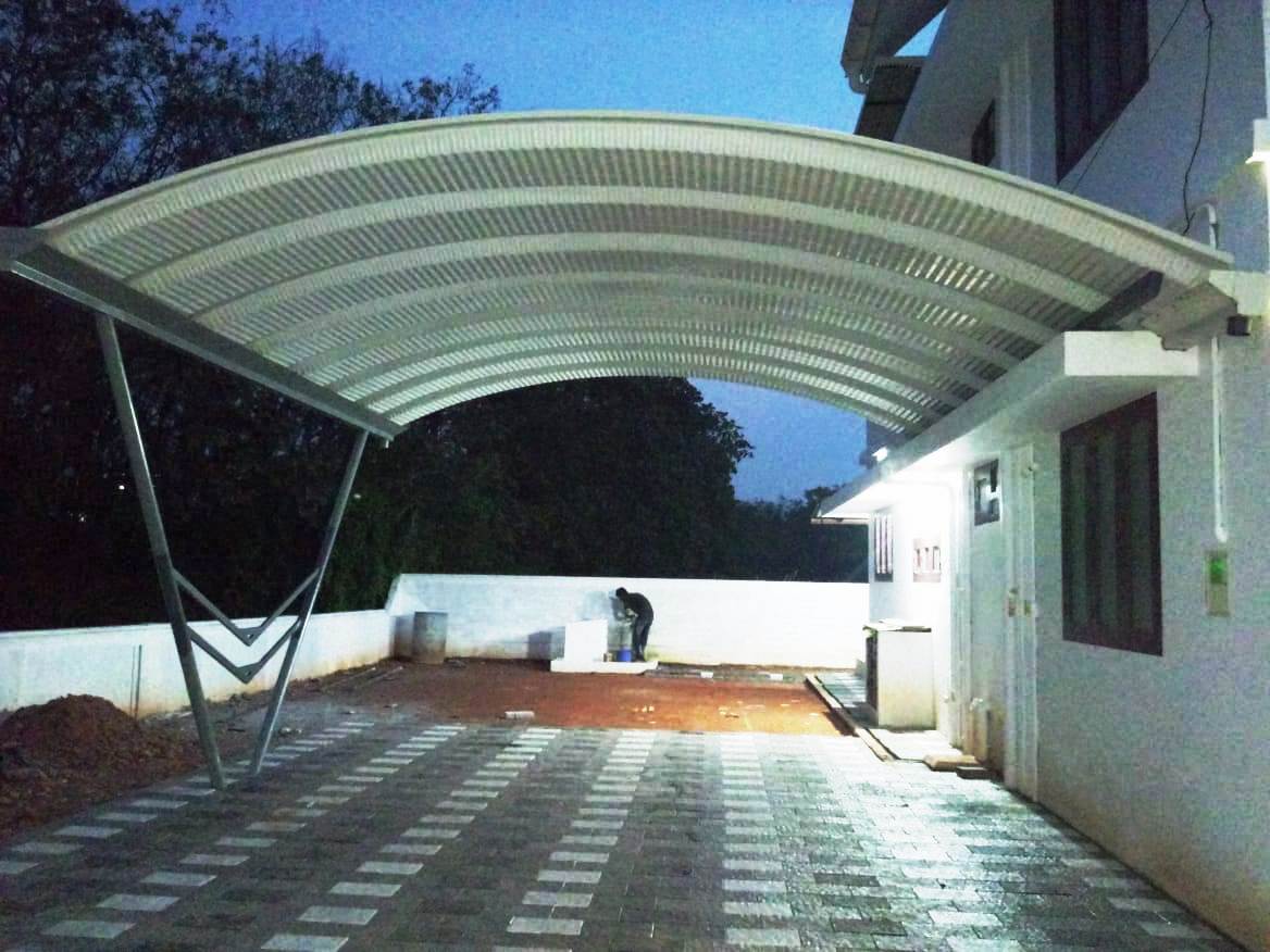 Simply Supported Car Porches in Kochi, India from I Roofing Enterprises
