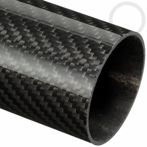 Black Carbon Fiber Tube image 3