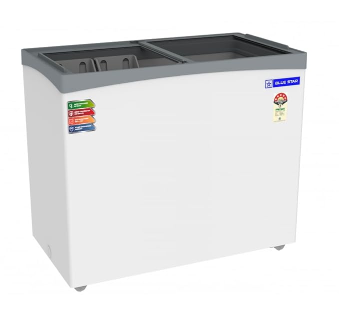 Bluestar glass top deep freezer small 200 litres centre open image 3