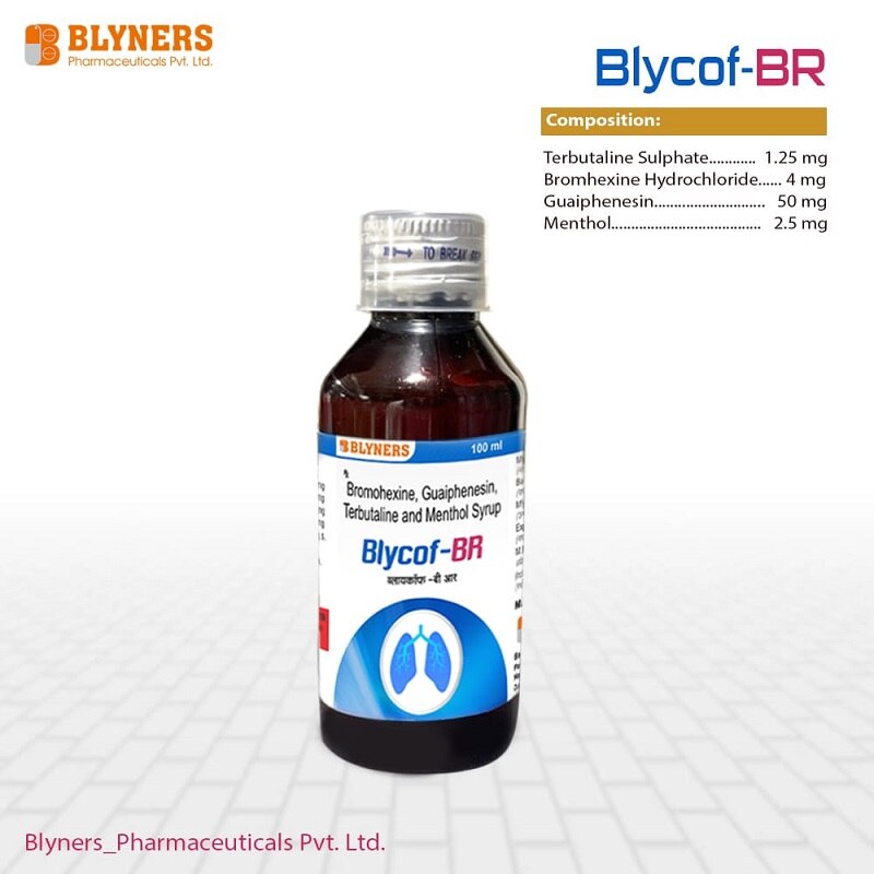 Bromohexine 4 mg + Guaiphenesine 50mg + Terbutaline 1.25mg + Menthol 2.5mg Syrup image 3