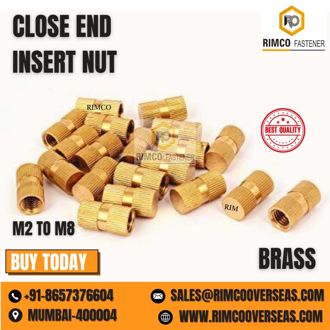 BRASS MOULDING INSERT NUT M1.6 X 0.35 PITCH X 3MM LONG image 2