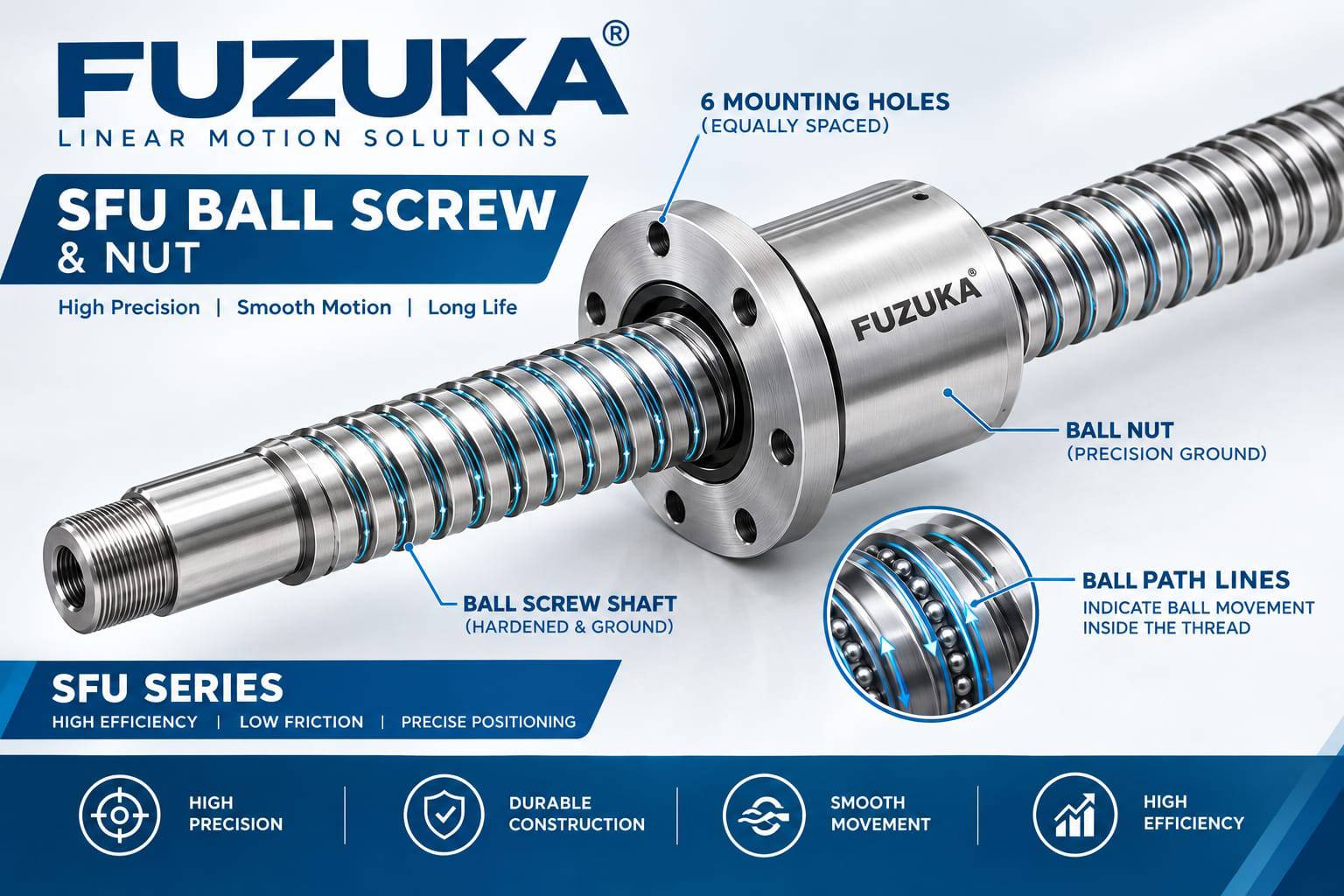FUZUKA Ball Screws & Ball Screw Nuts image 2