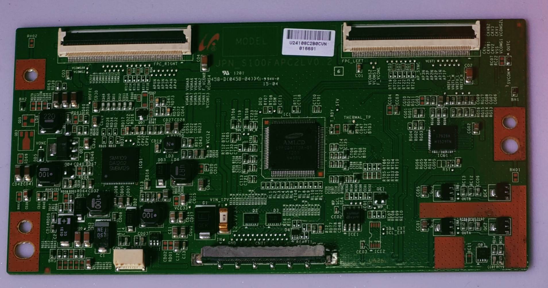 TOSHIBA 40PB20ZE LED TV TCON PART NUMBER JPN_S100FAPC2LV0.2 image 4