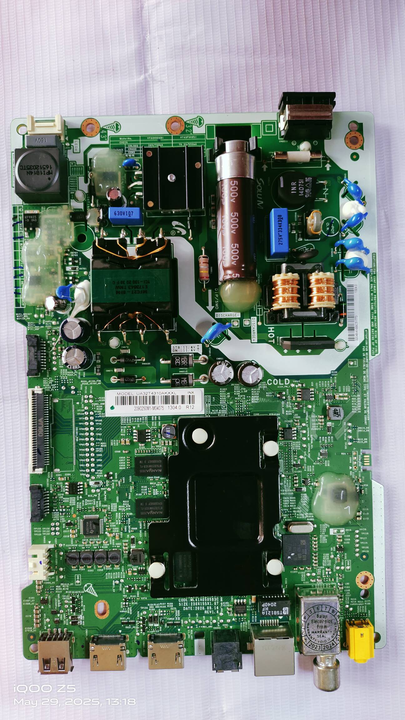 Samsung UA32T4310AKXXL , UA32T4340AKXXL ,UA32Y4350AKXXL Android Main Board, Mother Board #WB03 image 5