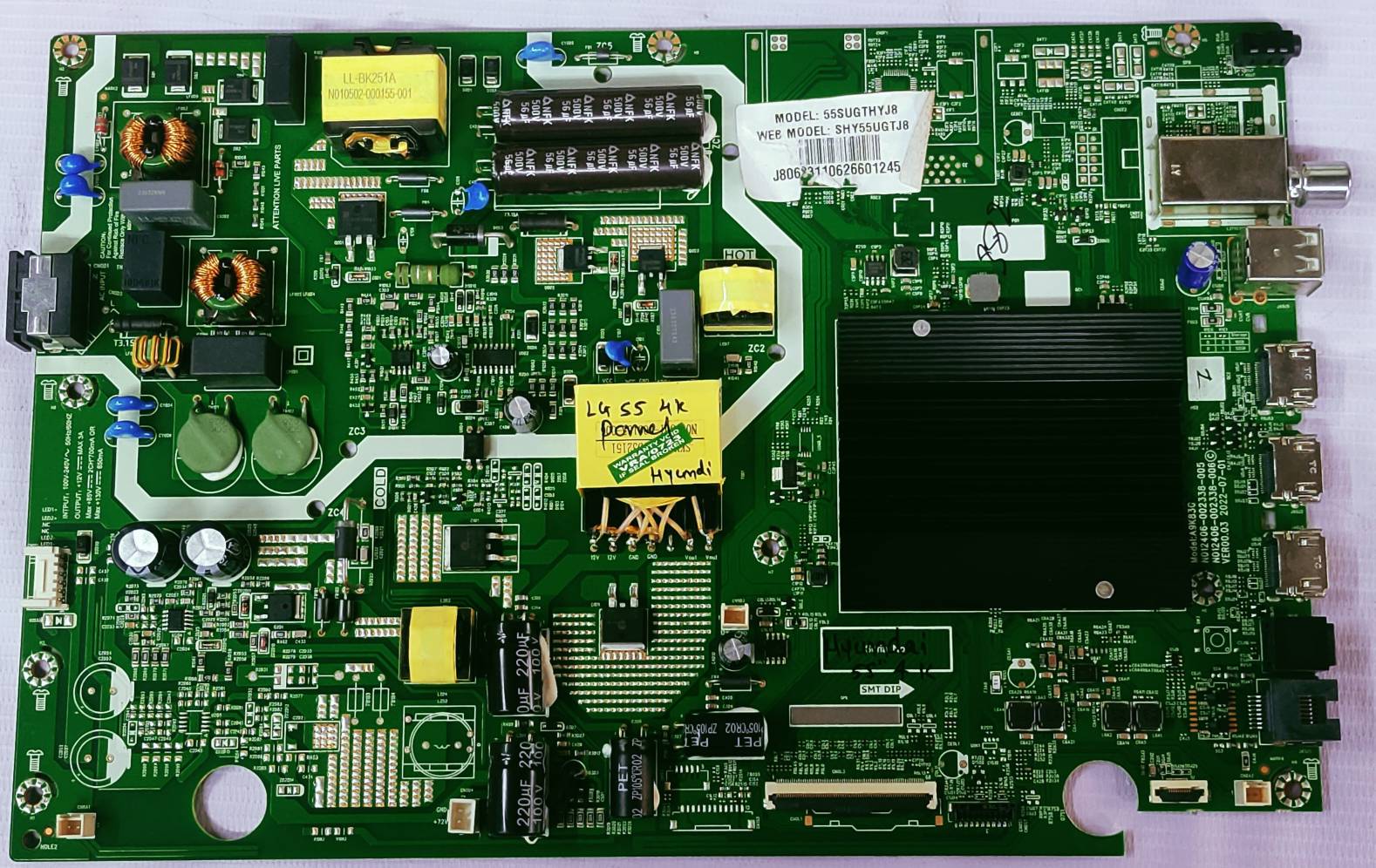 HYUNDAI 4K 55UGTHYJ8 Android Main Board, Mother Board, #wb28 image 2