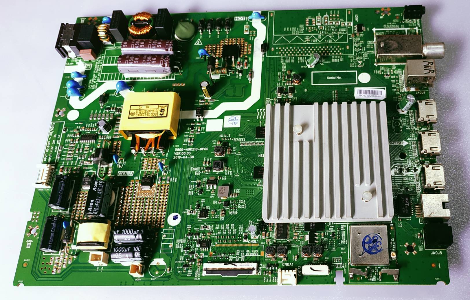 MOTOROLA Android Led Tv 43SAUHDM Mother Board, MOTOROLA Android Led Tv 43SAUHDM Main Board, MOTOROLA Android Led Tv 43SAUHDM Main PCB Board, MOTOROLA Android Led Tv 43SAUHDM Combo Board, image 2