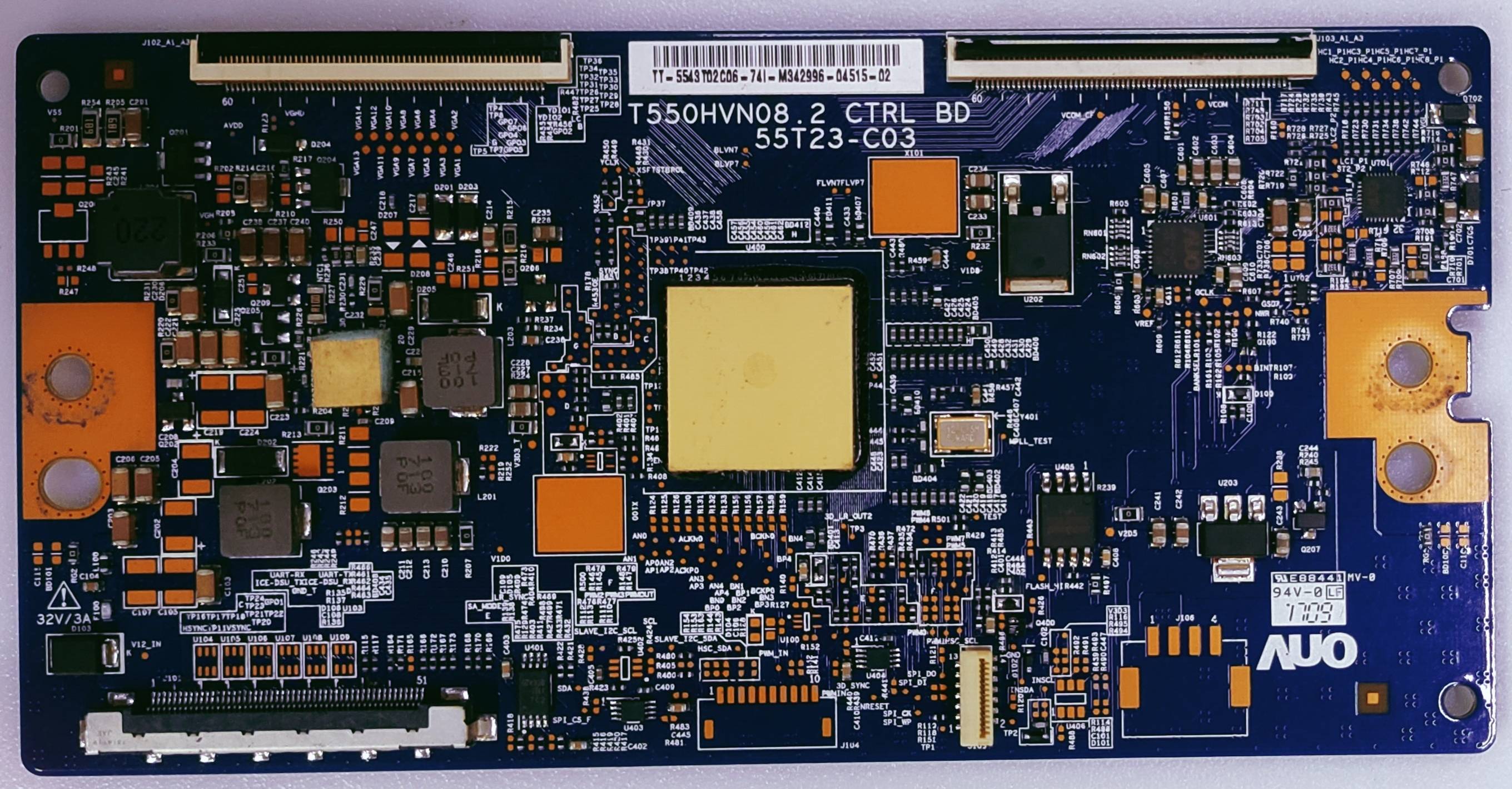 SONY 43W800D LED TV TCON PART NUMBER T550HVN08.2 CTRL BD 55T23-C03 image 6
