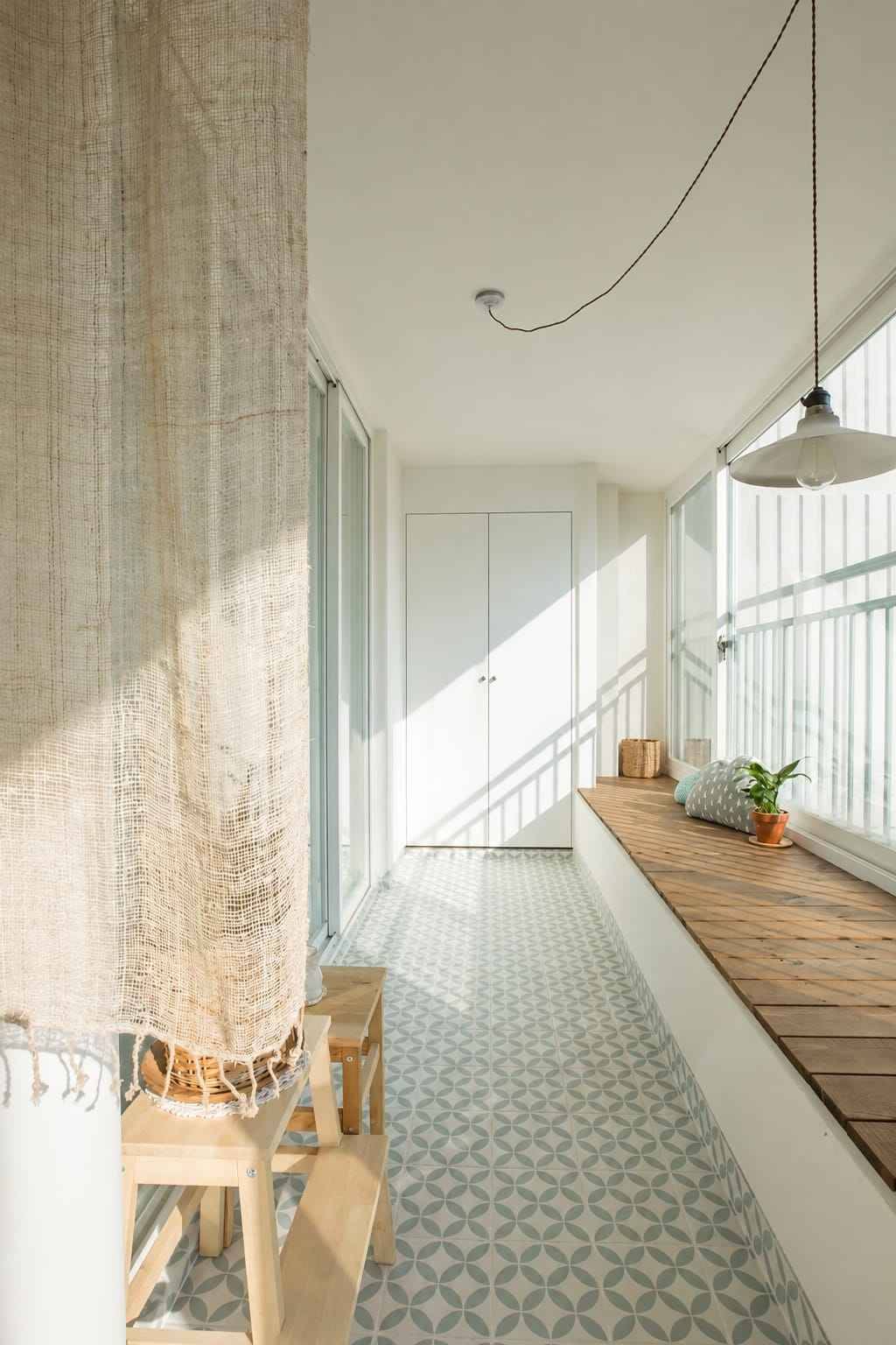 Luxury Balcony Garden with Wooden Deck and Panoramic City View | OMR image 3