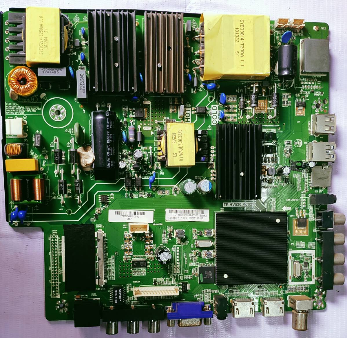 Universal 4k TP.HV530.PC821 Android Mother Board, Main Board, Led Board, #wb40 image 2