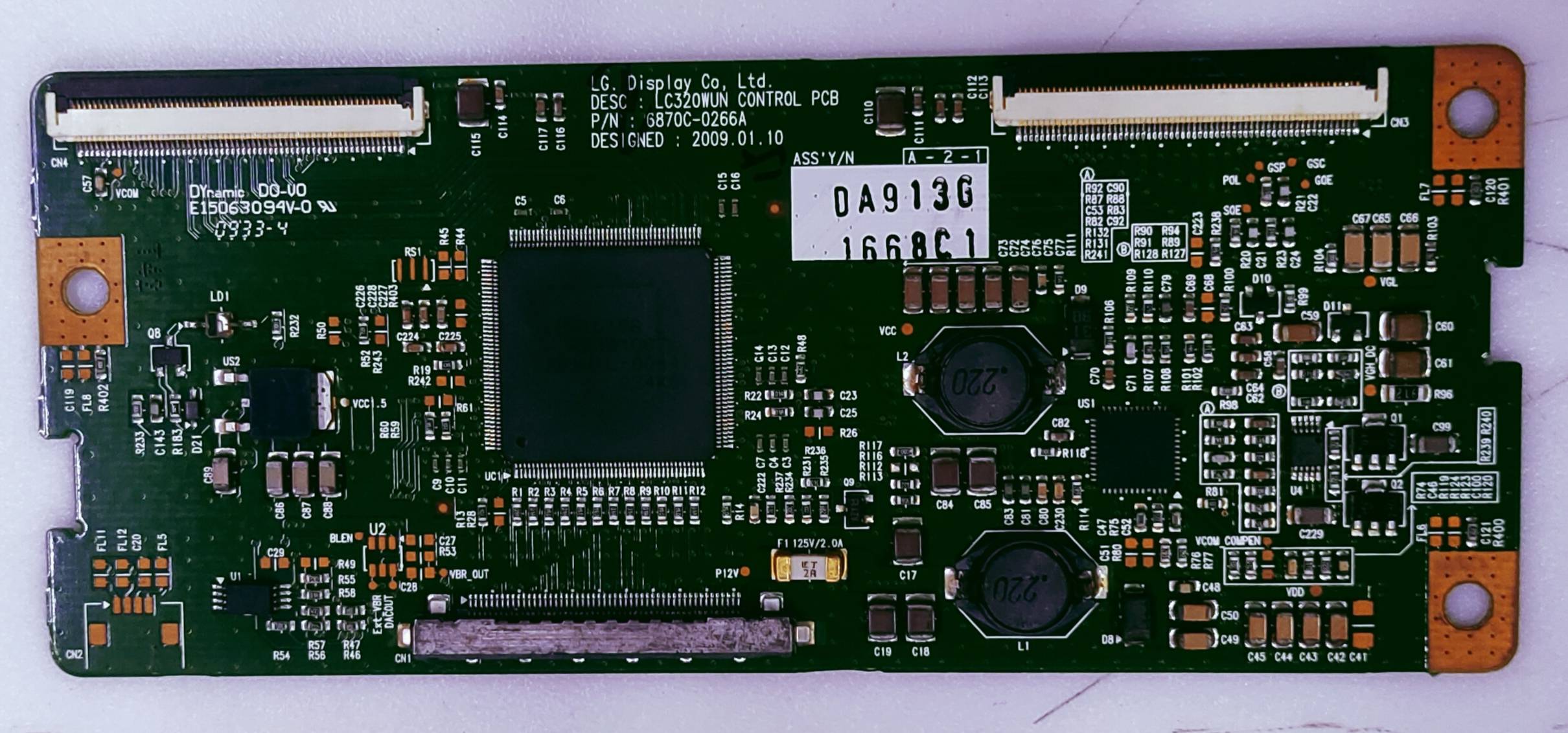 LG 32LG80FR LED TV FHD TCON PART NO.LC320WUN CONTR0L PCB (6870C-0266A image 7