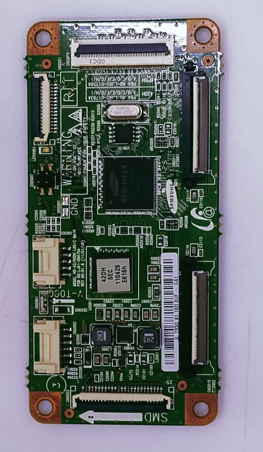 Samsung Plazma PS43D450 A2 Logic Board Part No.JL 793G A1 180 OUF- GA1 image 5