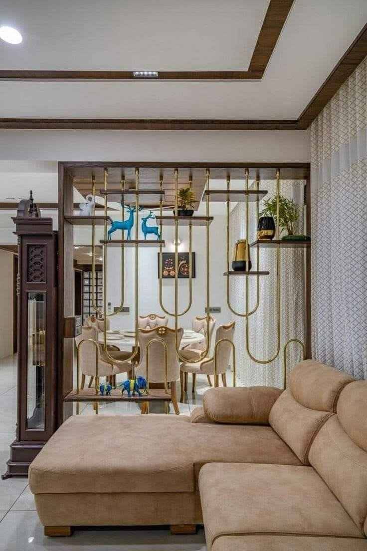 Artistic Face Design Partition with Warm LED Lighting | Anna Nagar image 3