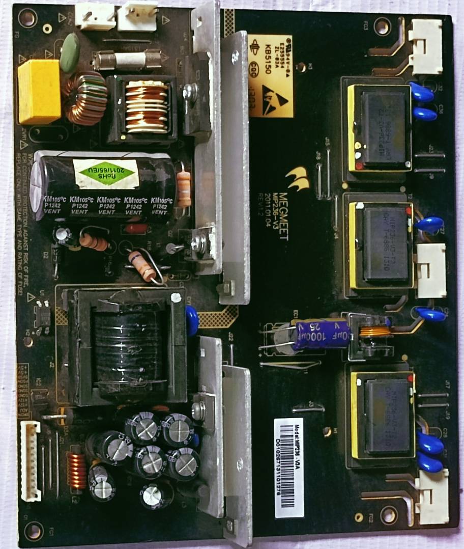 VIDEOCON 25" LED BOARD, POWER SUPPLY BOARD, SMPS BOARD , #wb31 image 3