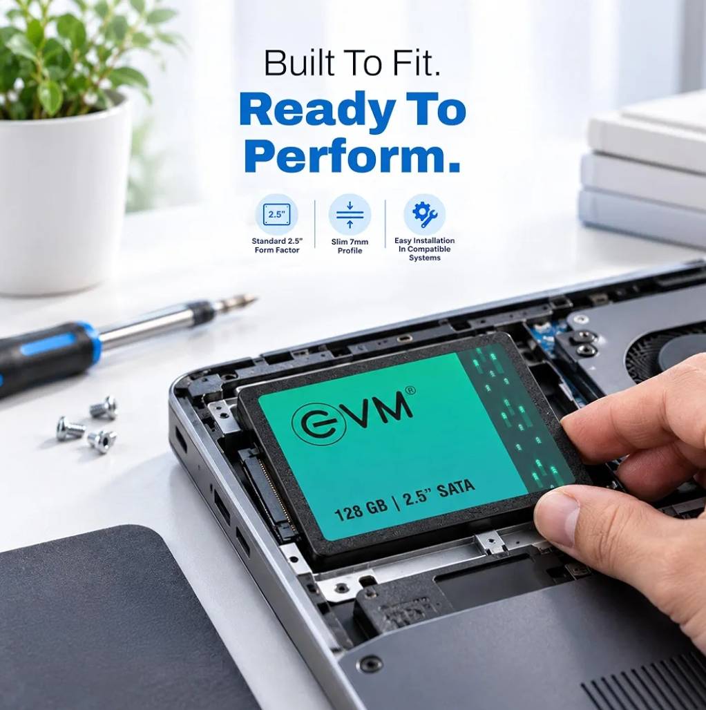 EVM 128GB SSD - 2.5 Inch (6.35 CM) SATA Solid-State Drive - Faster Boot-Up and Load Times with Read Speeds up to 500MB/s & Write Speeds up to 340MB/s- with 5 Year Warranty (EVM25/128GB) image 5