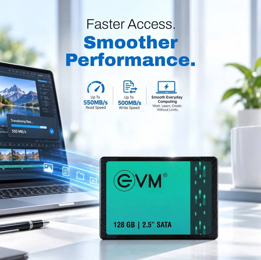 EVM 128GB SSD - 2.5 Inch (6.35 CM) SATA Solid-State Drive - Faster Boot-Up and Load Times with Read Speeds up to 500MB/s & Write Speeds up to 340MB/s- with 5 Year Warranty (EVM25/128GB) image 8
