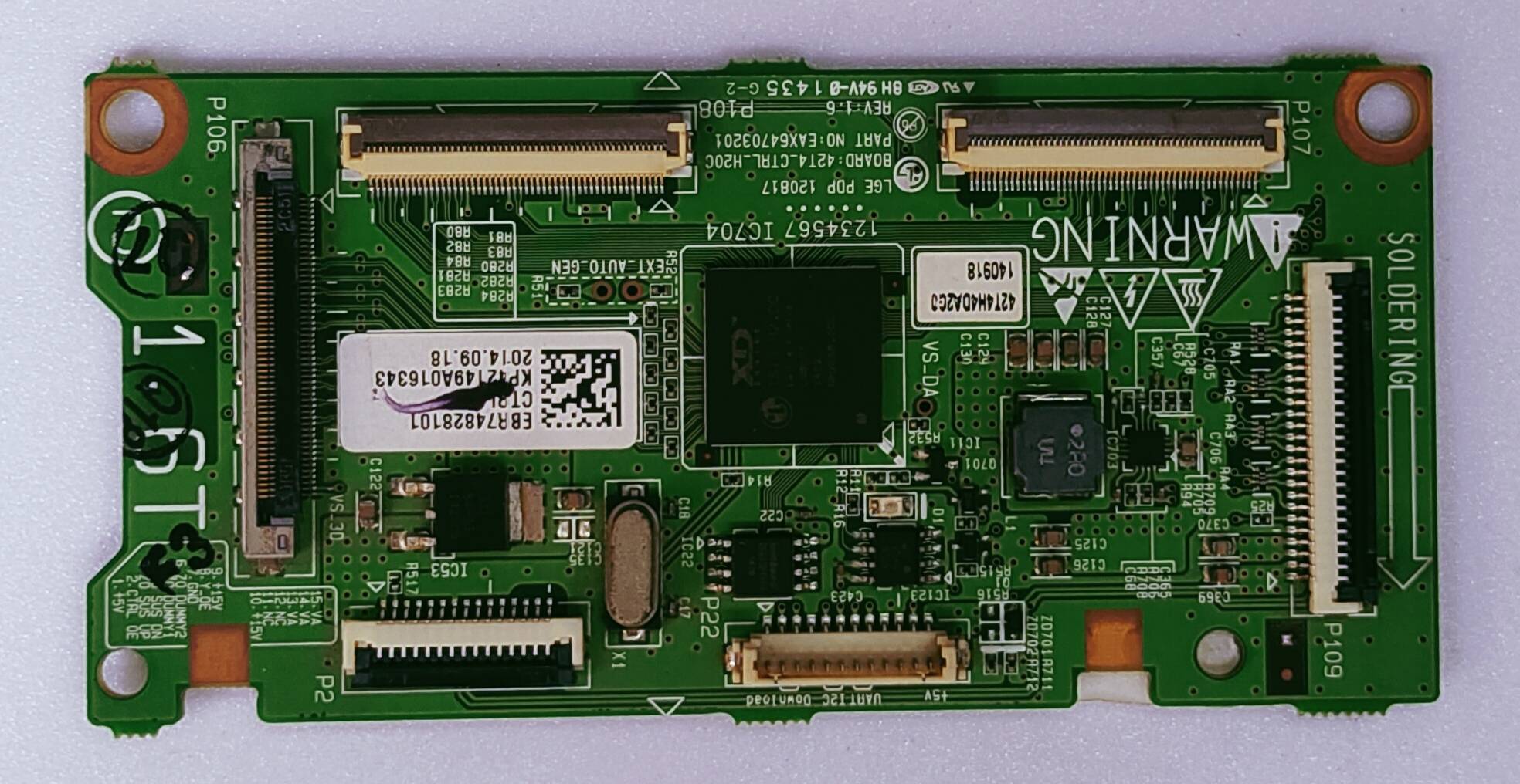 LG Plazma 42PN4500 Logic Baord Part No. EBR 74828101 Ctrl image 2