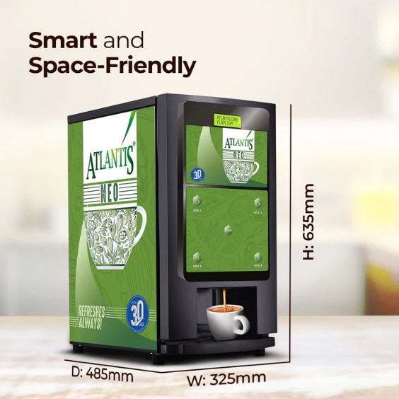 ATLANTIS NEO 3-Lane Tea and Coffee Vending Machine - Dedicated Hot Water

 image 3