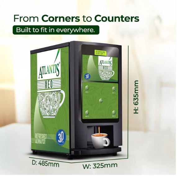ATLANTIS NEO 4-Lane Tea and Coffee Vending Machines - Dedicated Hot Water
image 3