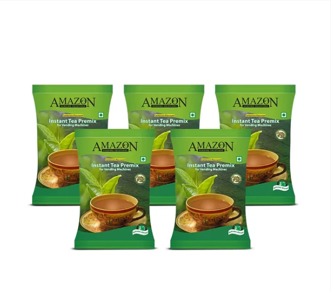 AMAZON Premium Cardamom Tea Premix – 1kg Pack | Rich Taste for Vending Machines | No Milk or Sugar Needed image 2