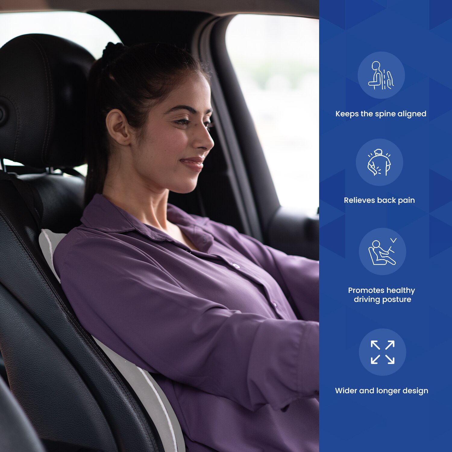 Car Backrest Pillow For Lumbar Support and Back Pain Relief While Driving image 4