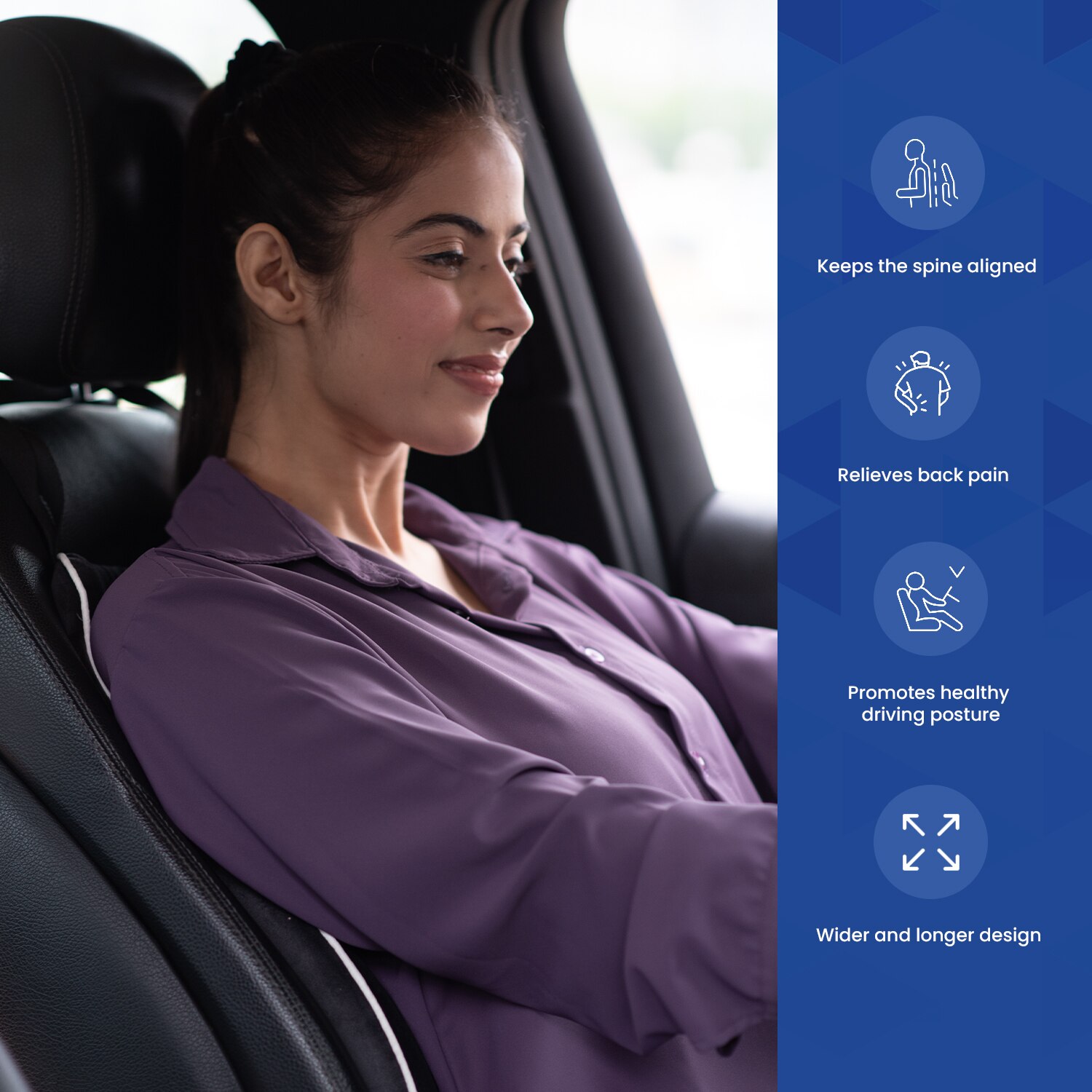 Car Backrest Pillow For Lumbar Support and Back Pain Relief While Driving image 4