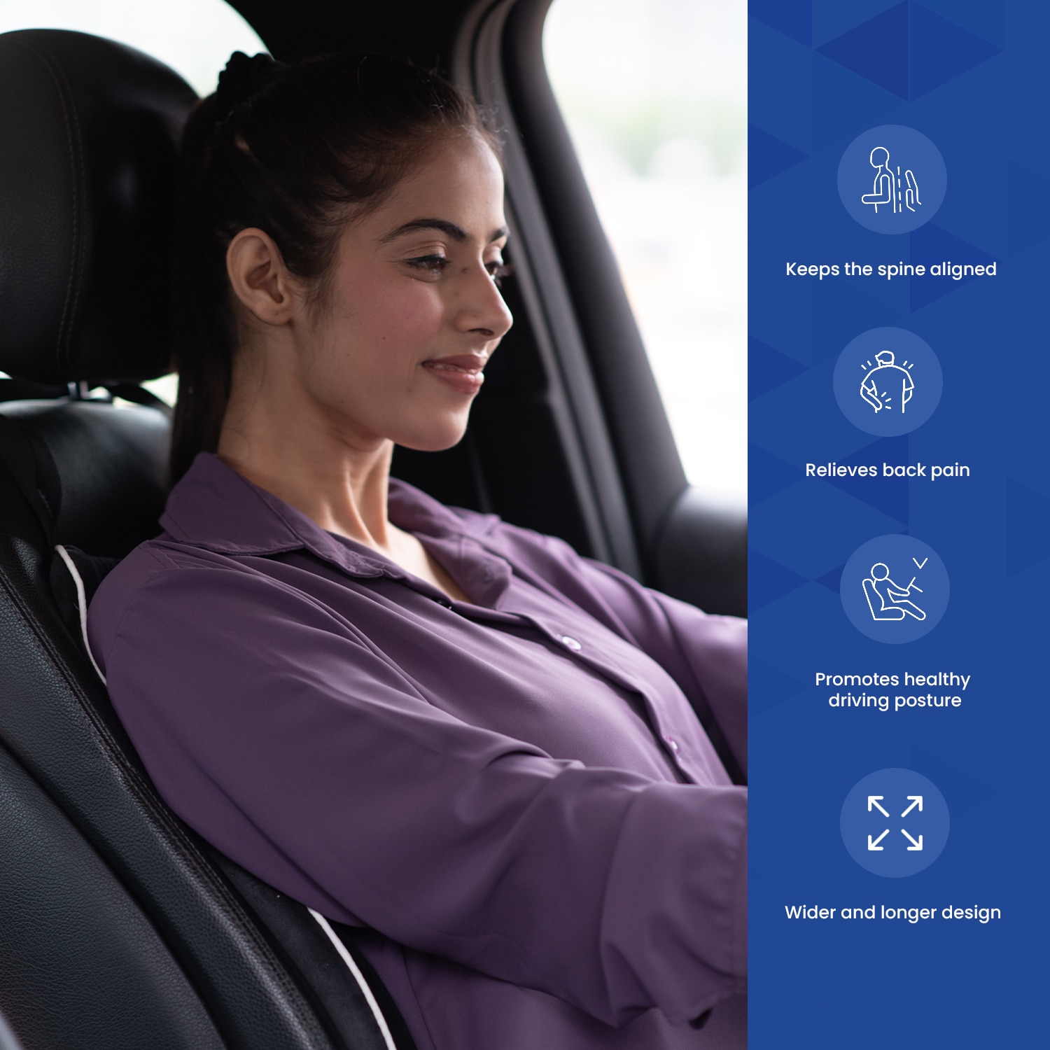 Car Backrest Pillow For Lumbar Support and Back Pain Relief While Driving image 4