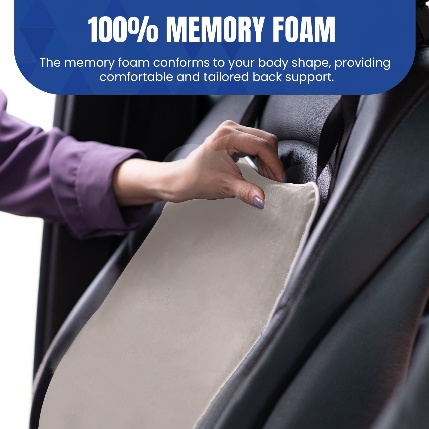 Car Backrest Pillow For Lumbar Support and Back Pain Relief While Driving image 3