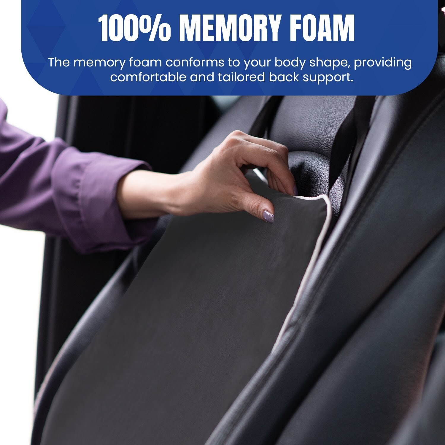 Car Backrest Pillow For Lumbar Support and Back Pain Relief While Driving image 3