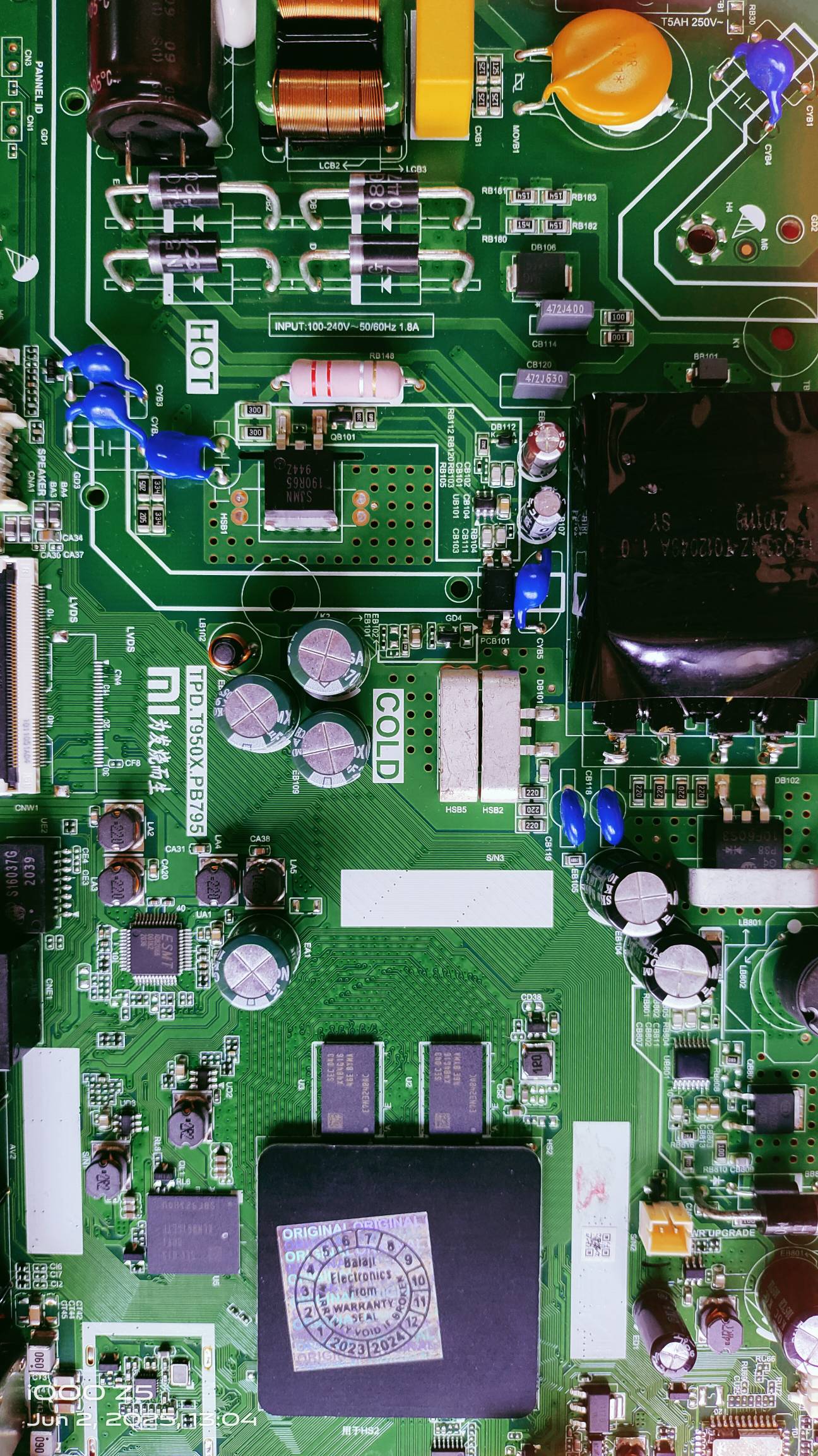 MI REDMI XIAOMI L40M5-AIN FULL HD BOARD ANDROID MAIN BOARD, ANDROID MOTHER BOARD, ANDROID COMBO BOARD, #WB12 image 3