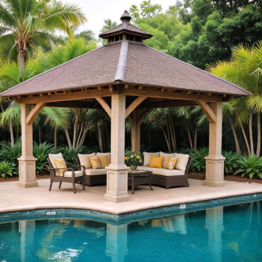 Modern Outdoor Shade Gazebo Installation in Chennai image 4