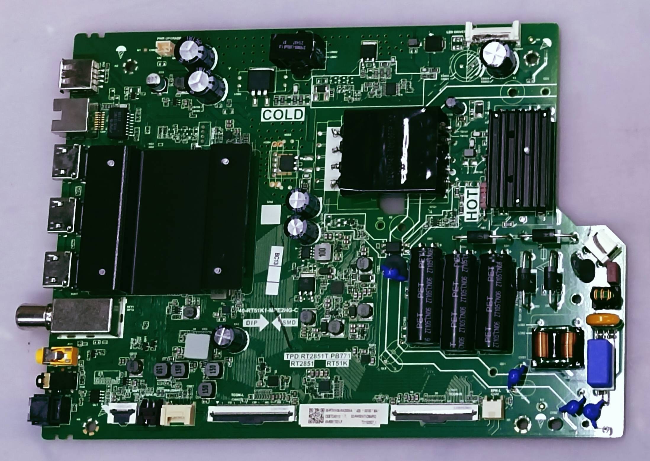 IFFLACON 4K LED TV Android Mother Board Model Number 43U61 Board Number TPD.RT2851T. PB771 RT2851 RT51K image 3