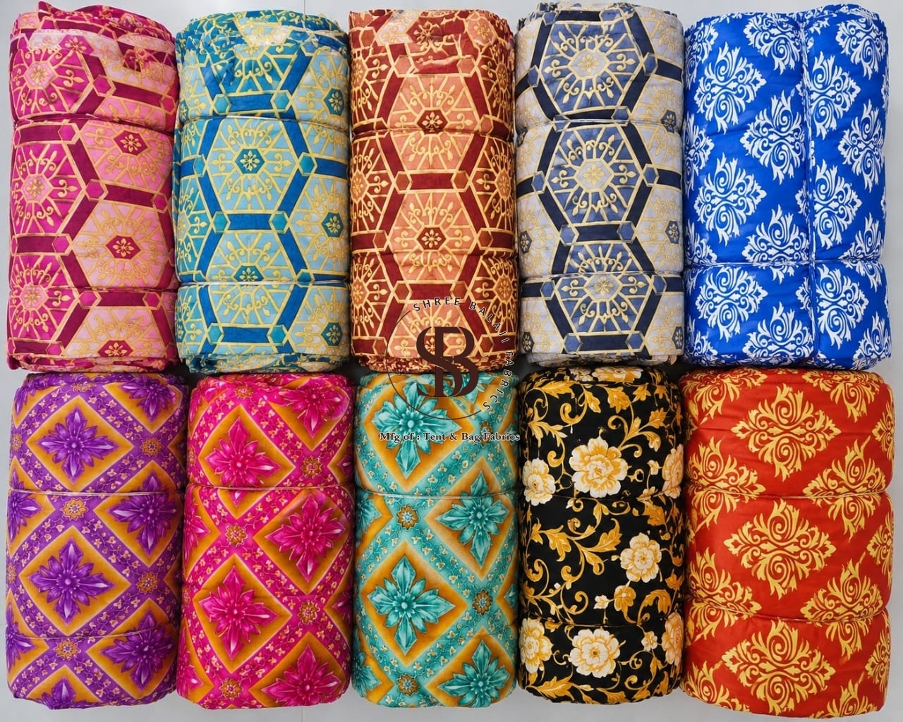 Bright Lycra Print Tent  Fabric image 2