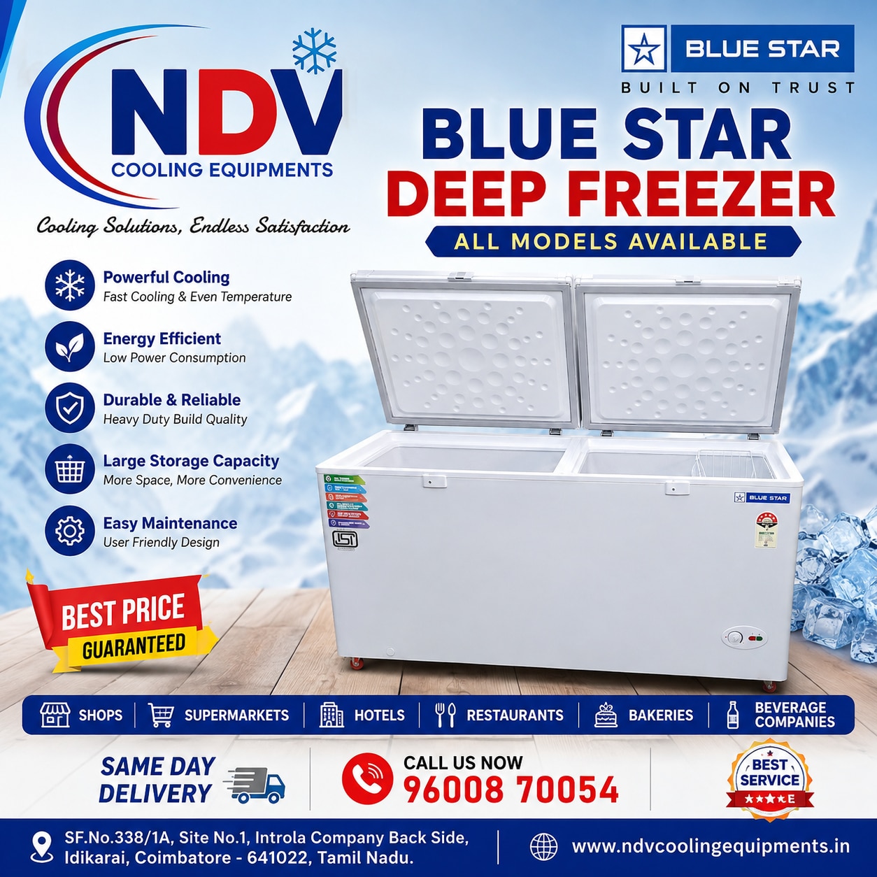 Blue Star Deep Freezer HT4-N575 Price Rs 32000 /- image 2