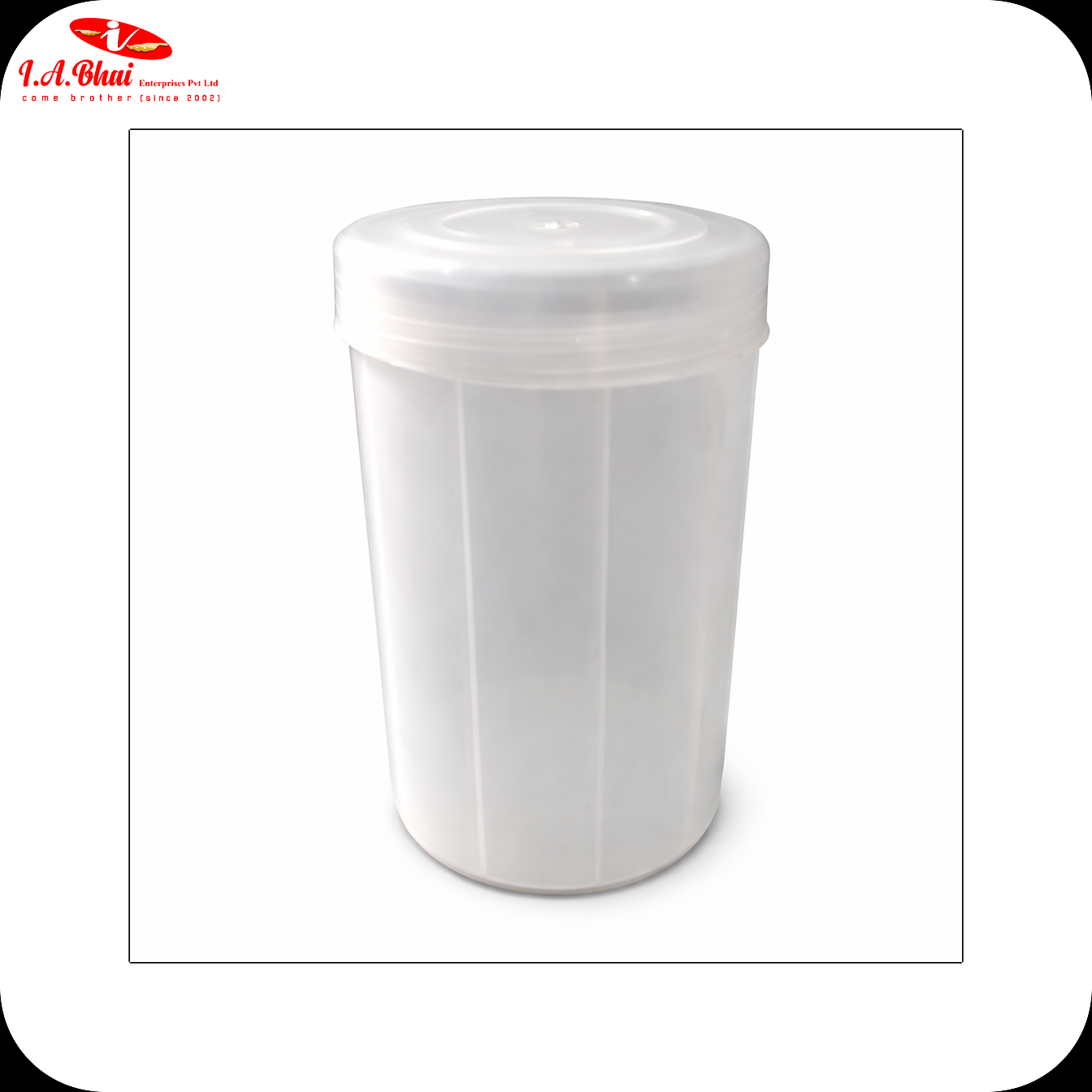 Transparent Round Plastic Jar image 2