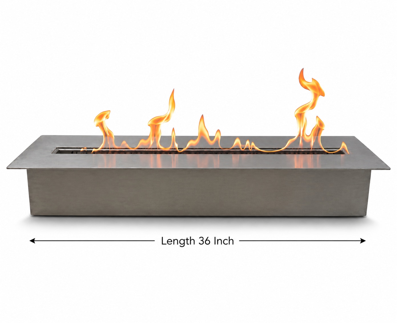 Rectangular Ethanol Fireplace Burner β Modern Smokeless Tabletop Fire Feature (36inch) image 2