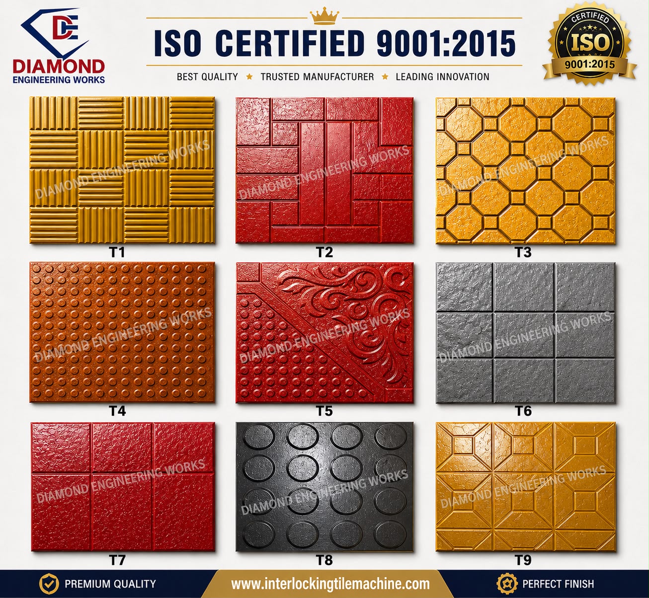 Plastic Chequered Tile Moulds image 2