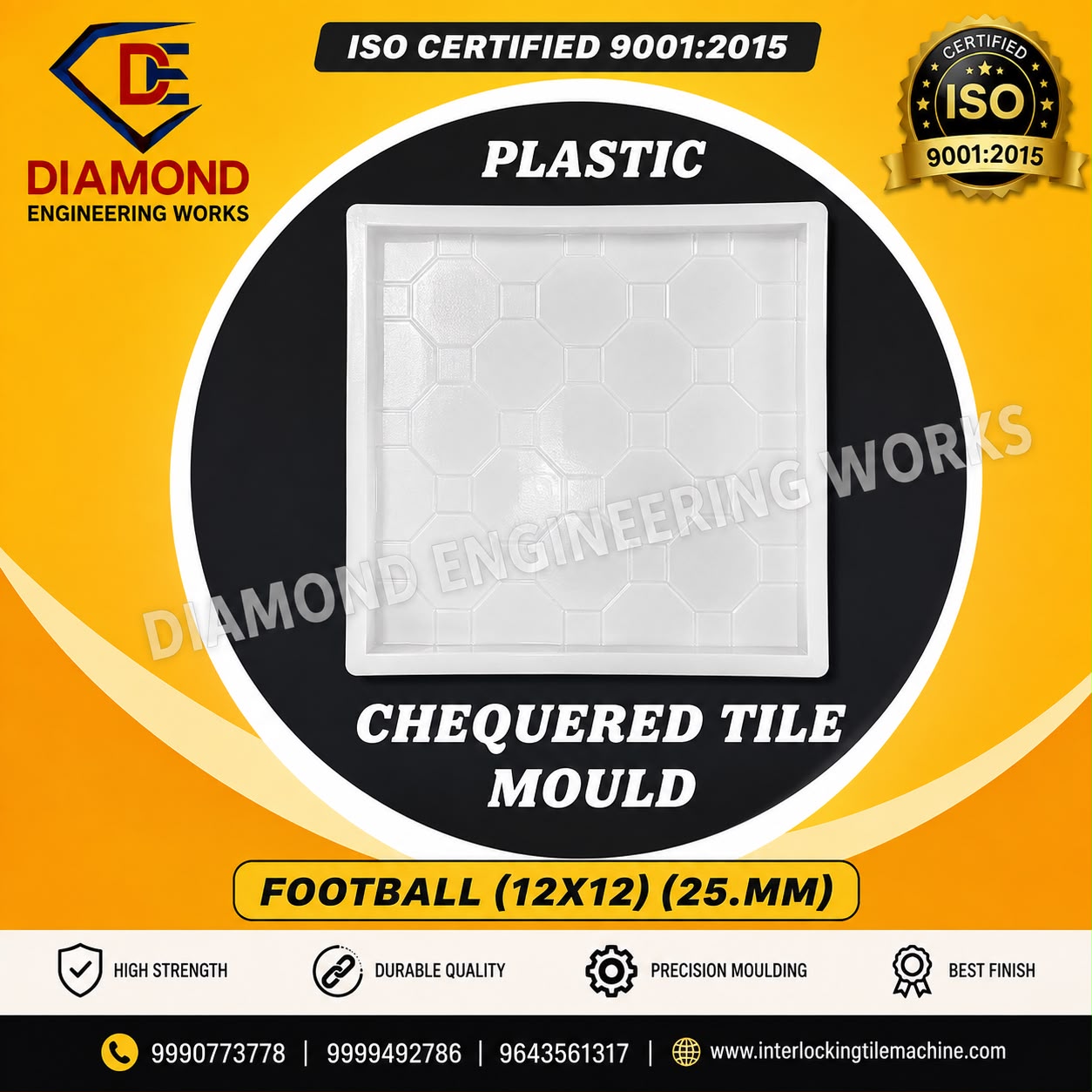 Plastic Chequered Tile Moulds image 3