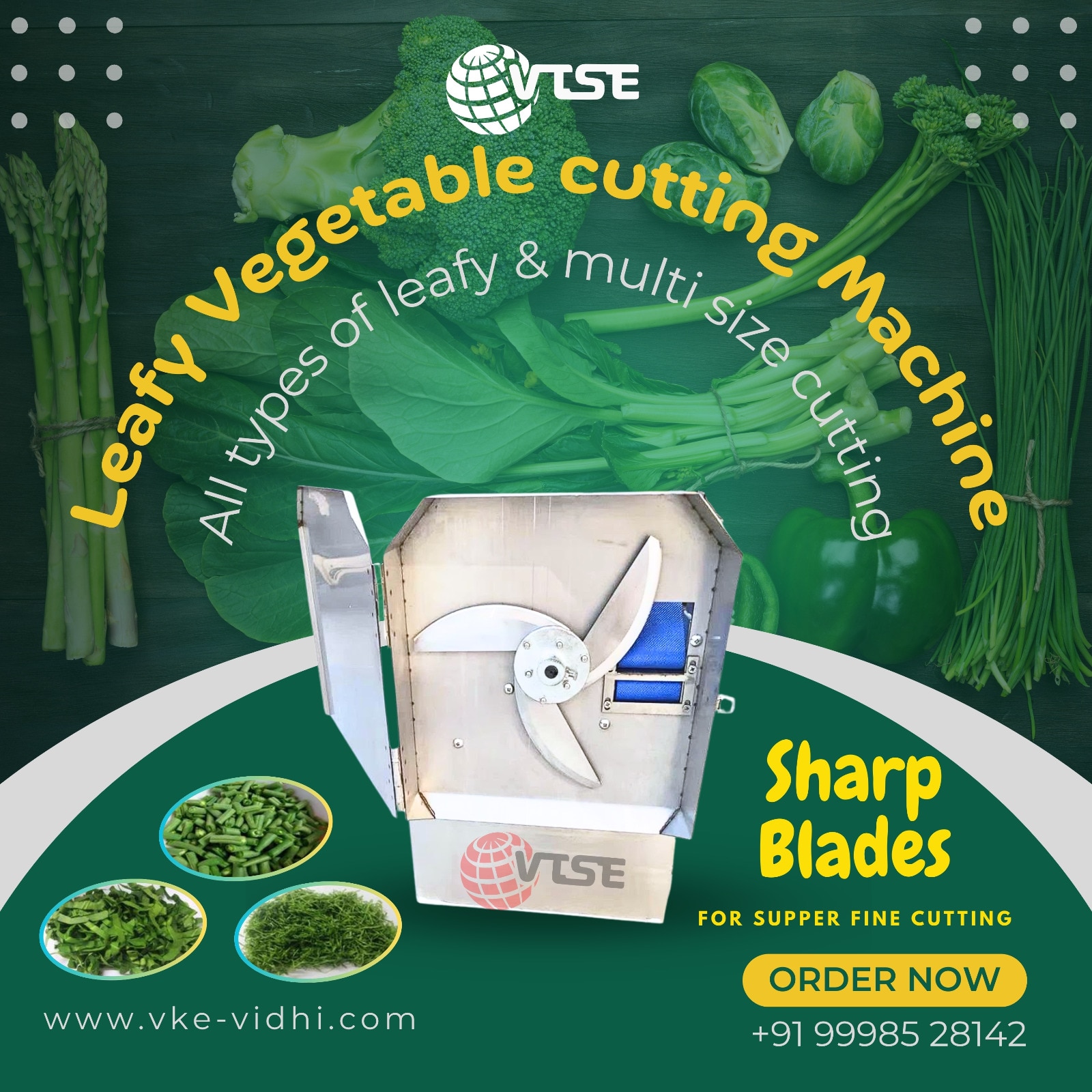 Commercial Vegetable Cutting Machine | Leafy Vegetable Cutter & Slicing Machine | VTSE image 2