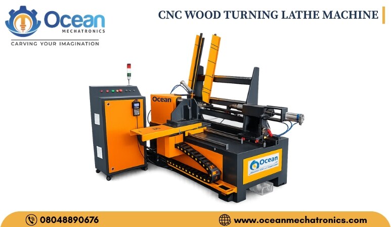 CNC WOOD TURNING LATHE MACHINE image 3
