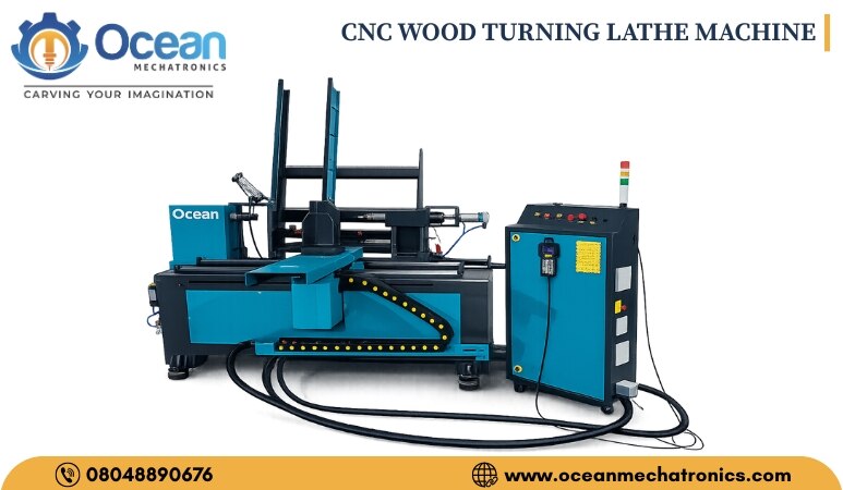 CNC WOOD TURNING LATHE MACHINE image 4