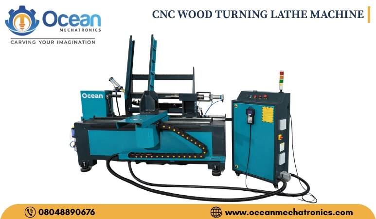 CNC WOOD TURNING LATHE MACHINE image 2